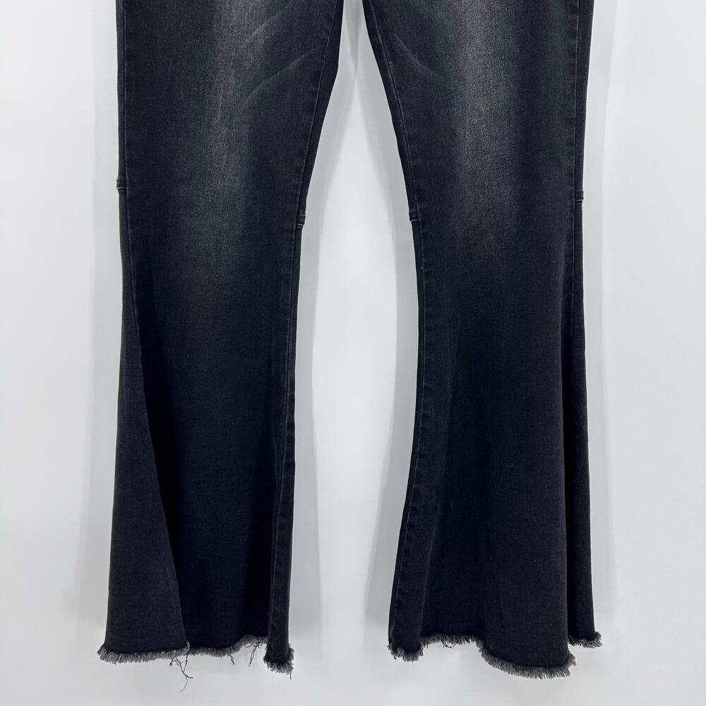 Anna-Kaci Flare Leg Bell Bottom Jeans Black High Rise Waist Womens Size XXL - Picture 5 of 10